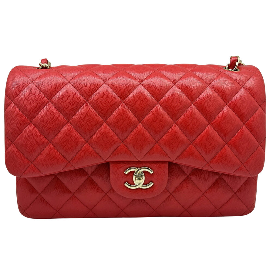 Chanel Classic Double Flap Caviar Leather Bag