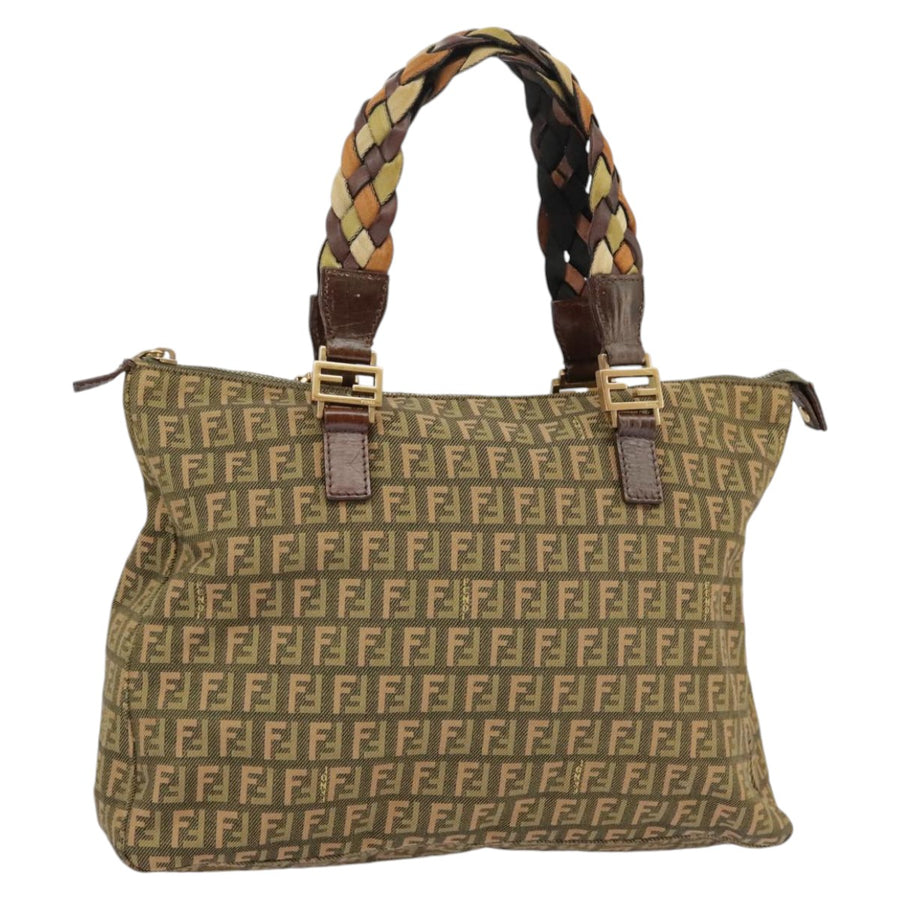 Fendi Zucca Braided Handle Tote