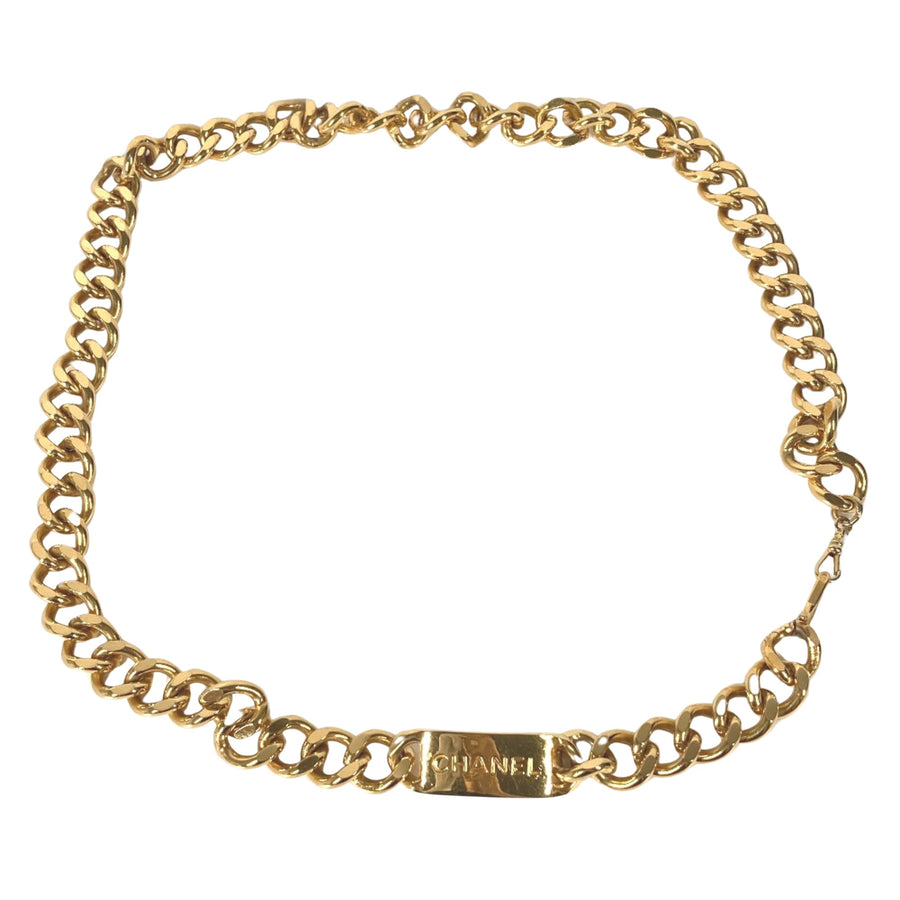 Chanel Gold Curb Chain Belt