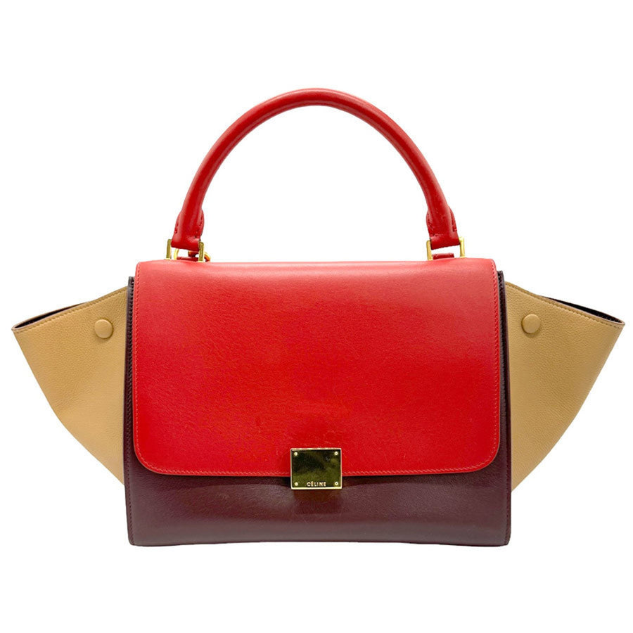 Celine Cline Trapeze Tricolor Leather Handbag