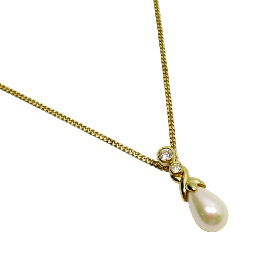 Dior Pearl  Diamond Pendant Necklace