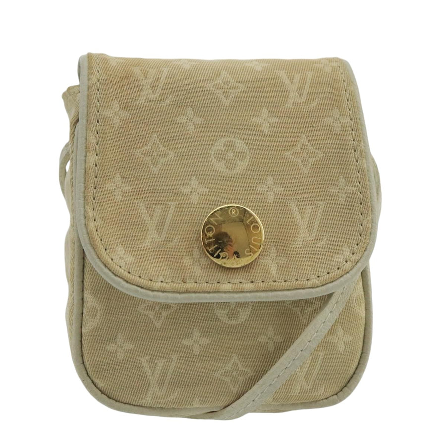 Louis Vuitton Mini Pochette Beige Canvas