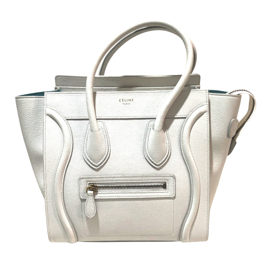Celine Nano Luggage Tote White