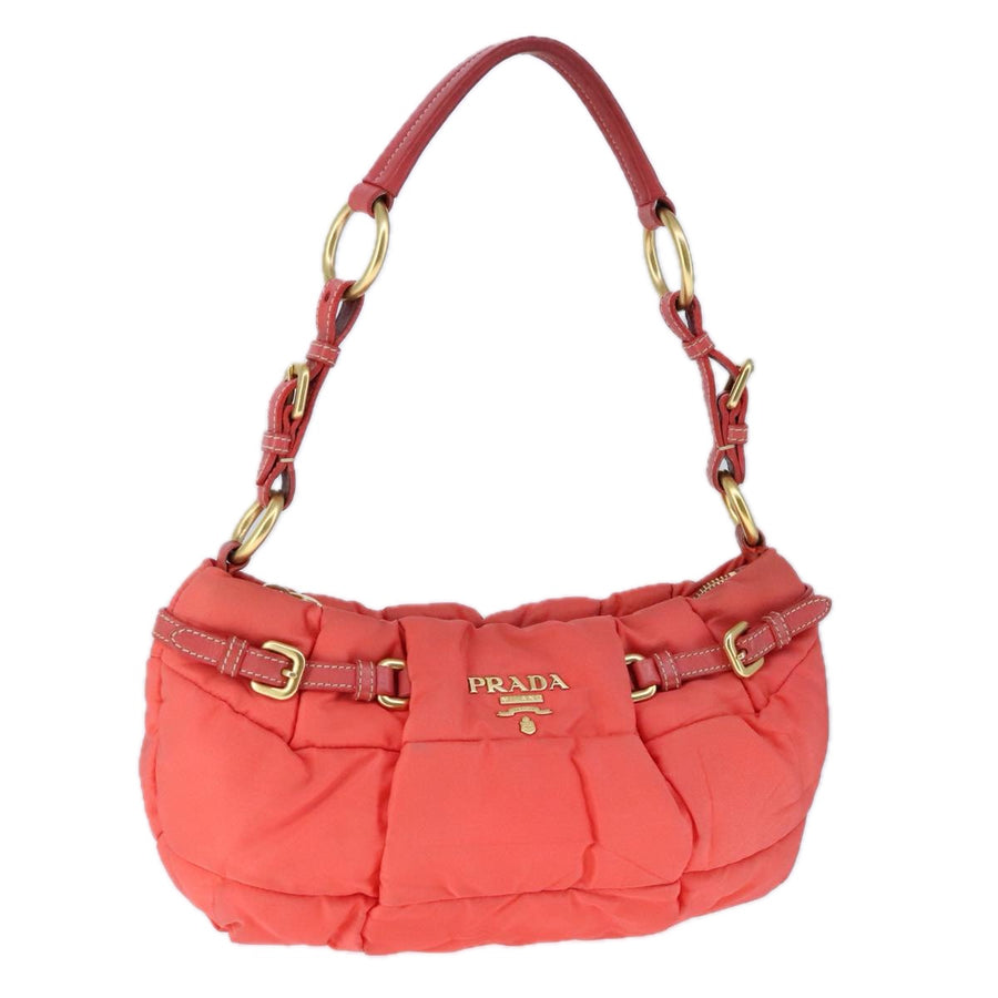 Prada Synthetic Shoulder Bag with Adjustable Strap and Metal Fittings