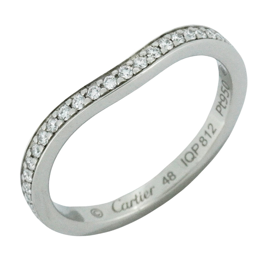 Cartier Wave Platinum Wedding Band