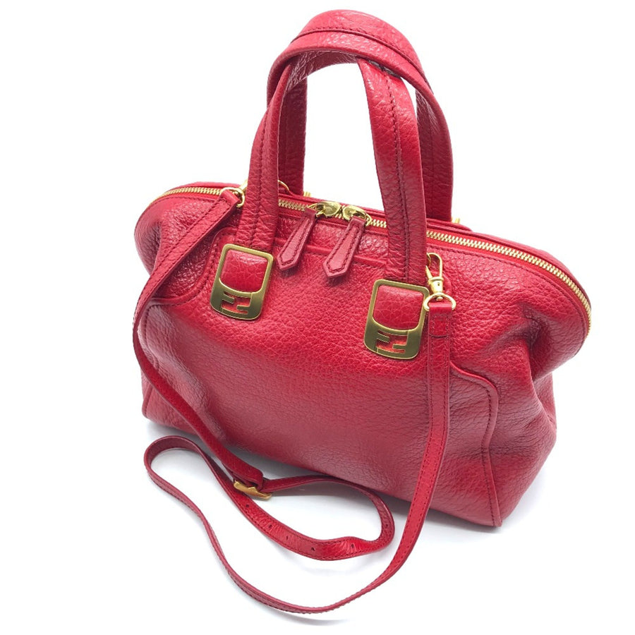 Fendi elleria atchel Red Leather Handbag