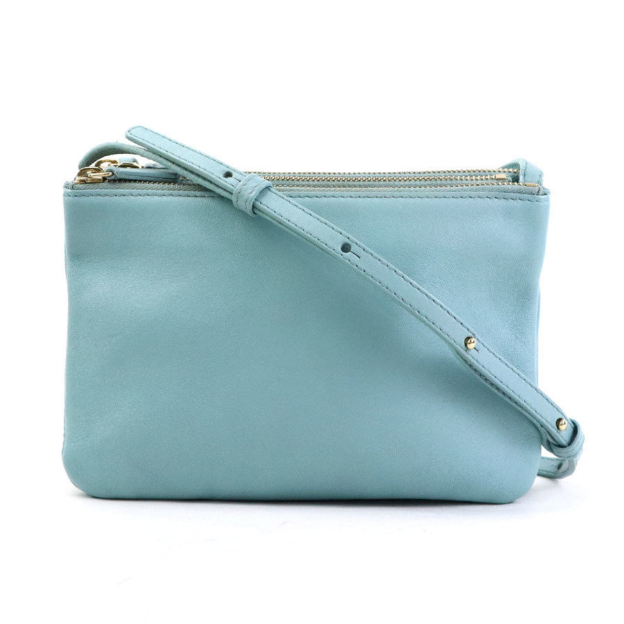 Celine Celine Trio Bag Light Blue Leather