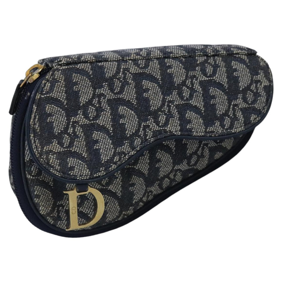 Dior addle Pouch Blue Canva