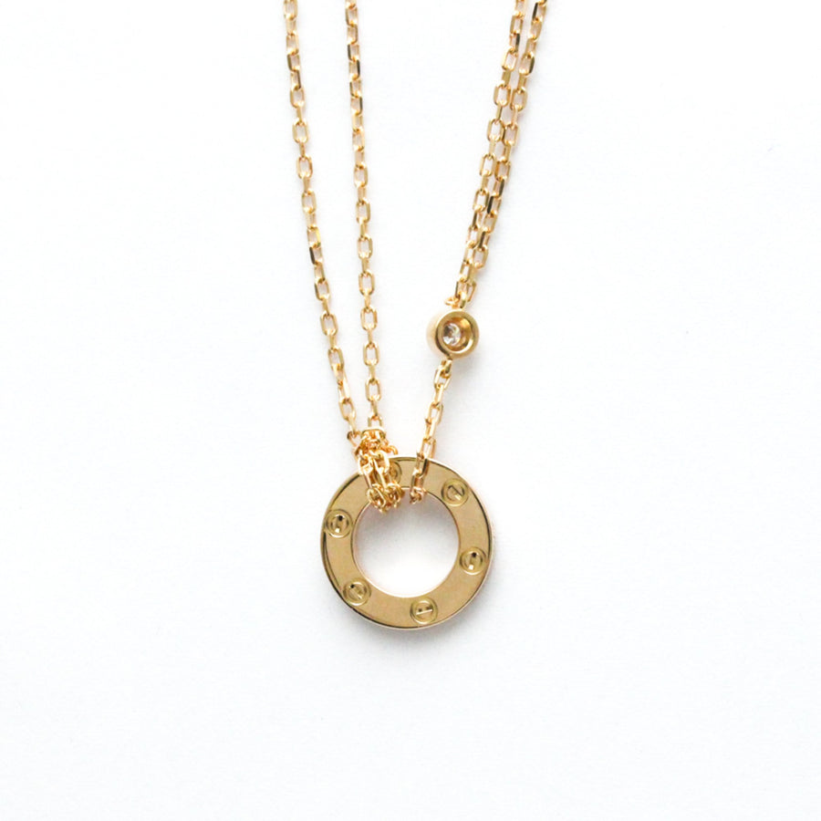 Cartier Love Necklace Double Chain Gold