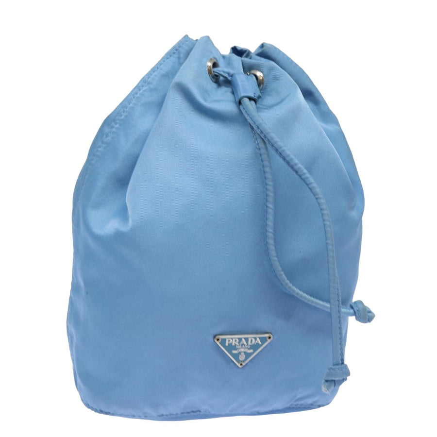 Prada Drawstring Bag Light Blue Nylon