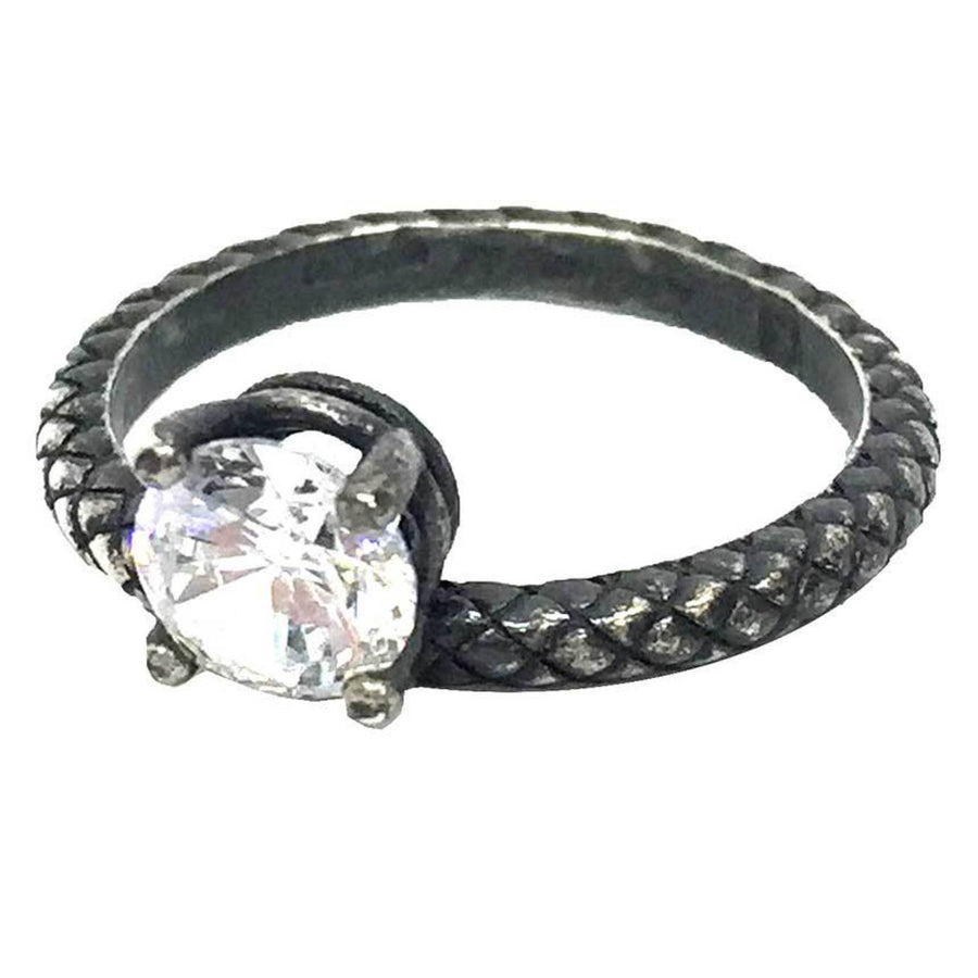 Bottega Veneta Intrecciato Ring Black Style