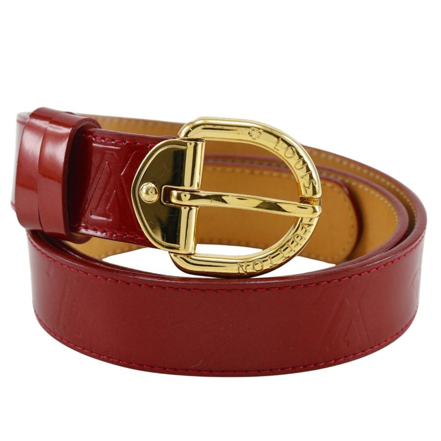 Louis Vuitton Monogram Vernis Belt Red Patent Leather