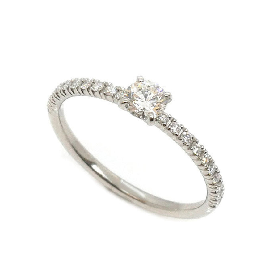Cartier Platinum Diamond Ring Solitare Design