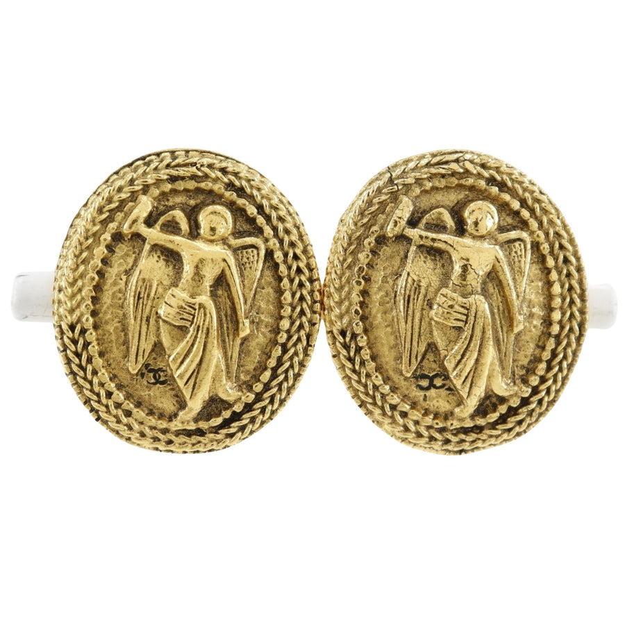 Chanel Angel Cufflinks Gold