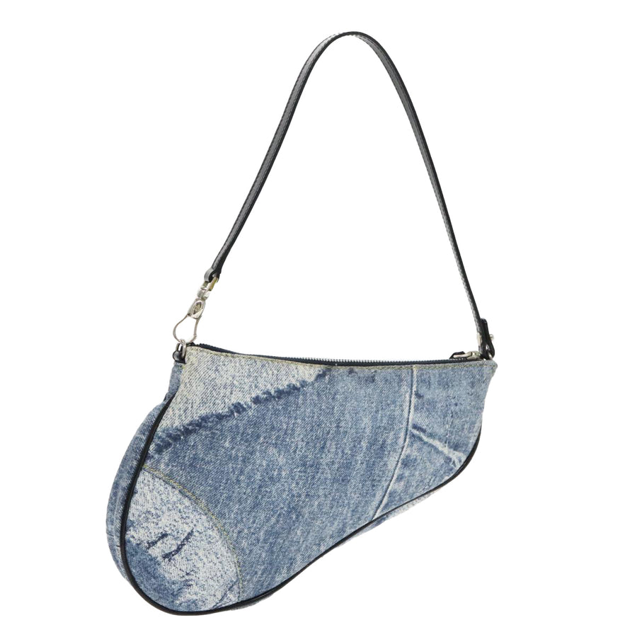 Dior Denim Saddle Bag Light Blue