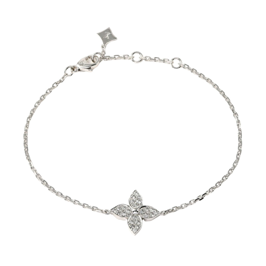 Louis Vuitton Monogram Flower Bracelet White Gold