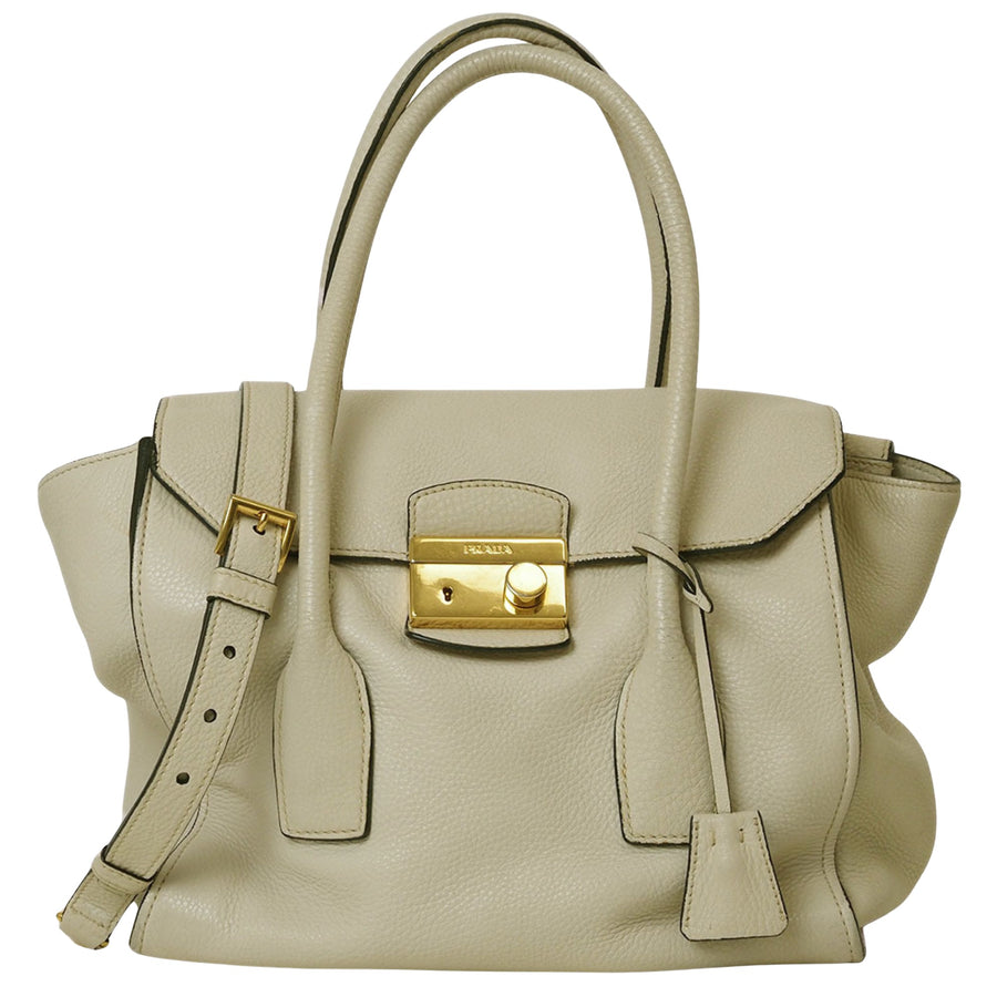 Prada Prada Leather TopHandle Handbag