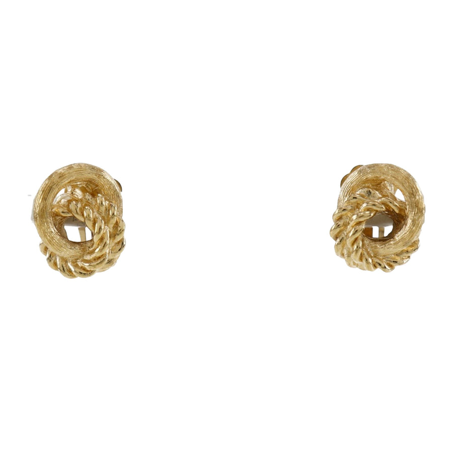 Dior Knot Earrings Gold Style
