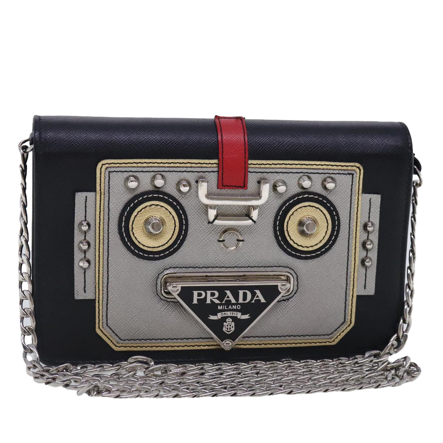 Prada Robot Face Chain Wallet Model 1BP020