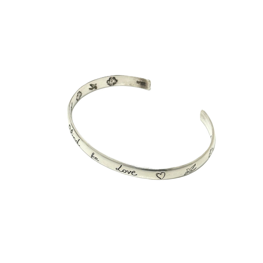 Gucci Blind for Love Silver Cuff Bracelet