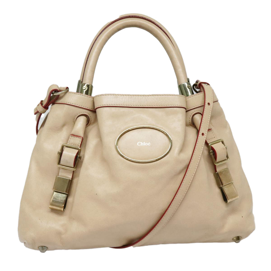 Chloe Edith Handbag Beige Leather