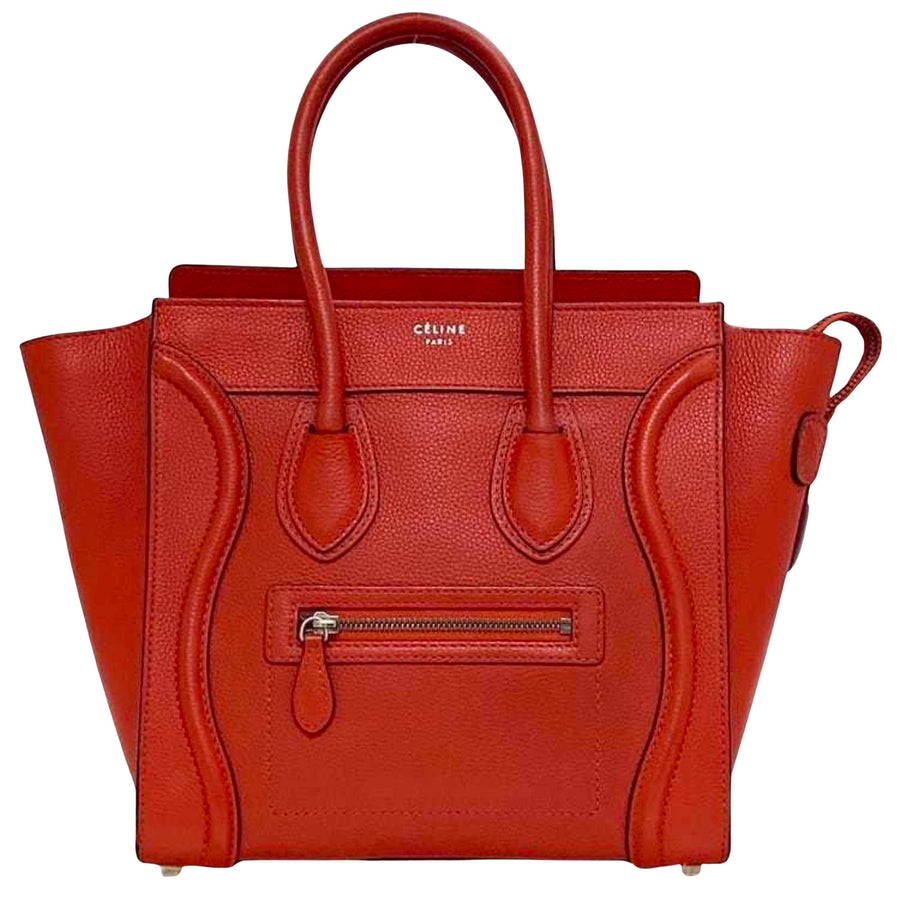 Celine Nano Belt Bag Tote Red Leather