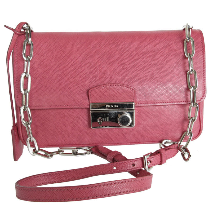 Prada Chain Bag Leather Flap Bag Classic Style