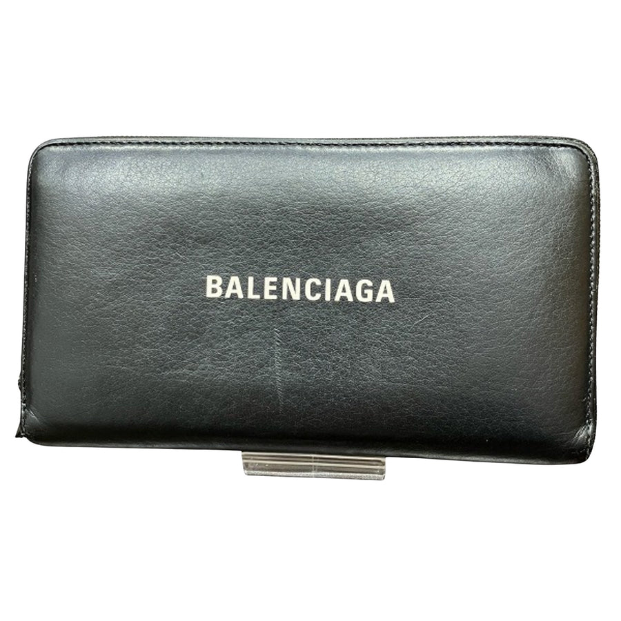 Balenciaga Classic Zip Wallet Black Leather