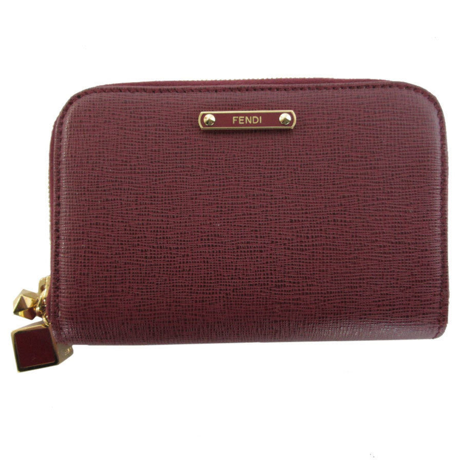 Fendi Zip Around Wallet Burgundy