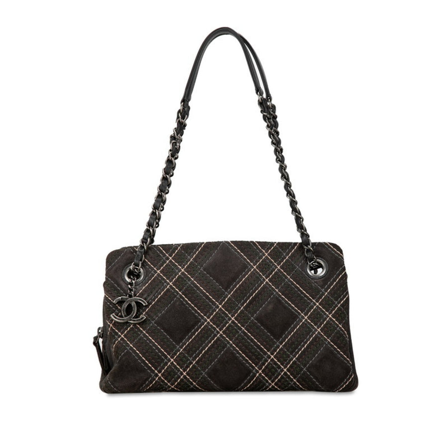 Chanel uede Chain houlder Bag Plaid