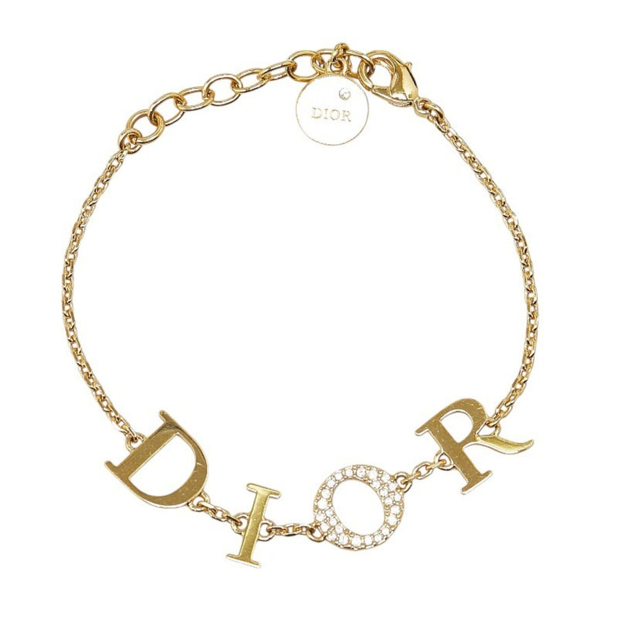 Dior DIOR Bracelet Goldtone Pave Diamonds