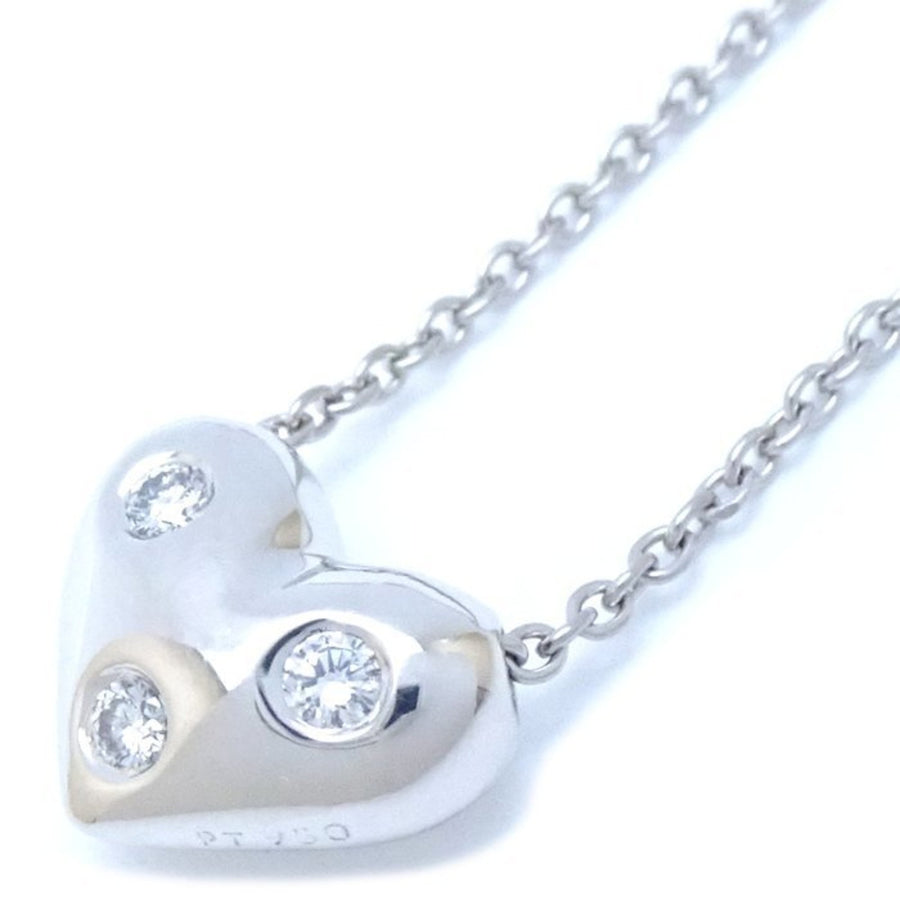 Tiffany & Co. ThreeStone Heart Pendant Necklace