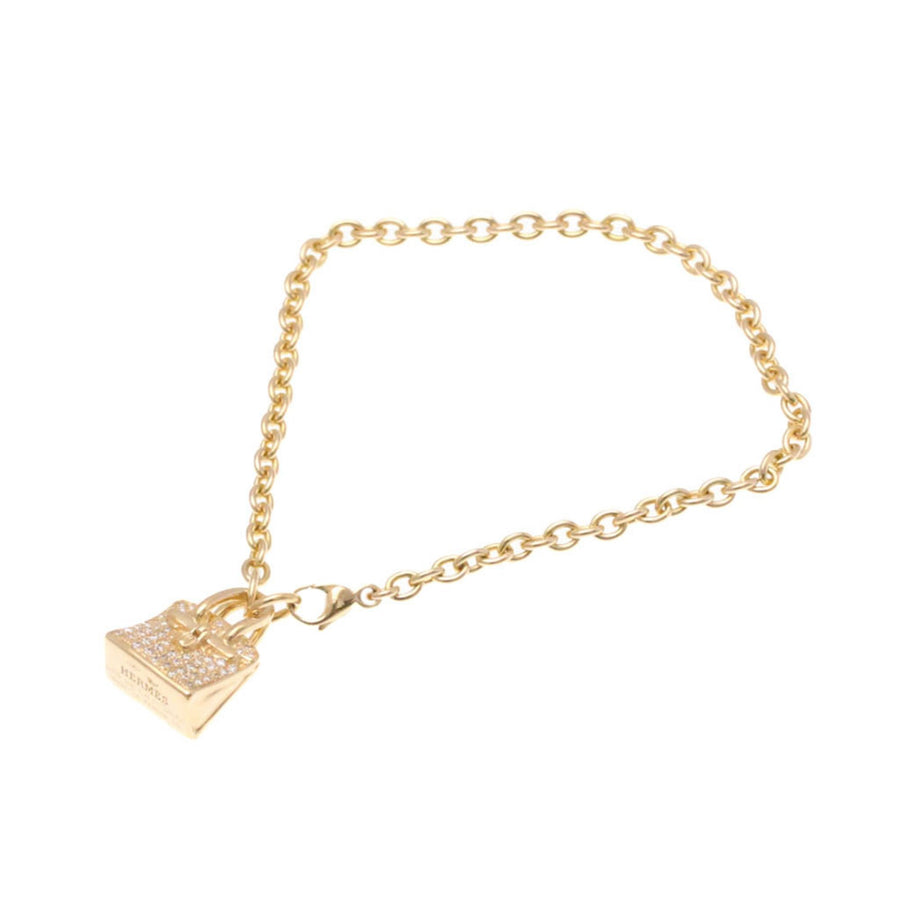 Hermes Kelly Bag Charm Bracelet Gold Chain