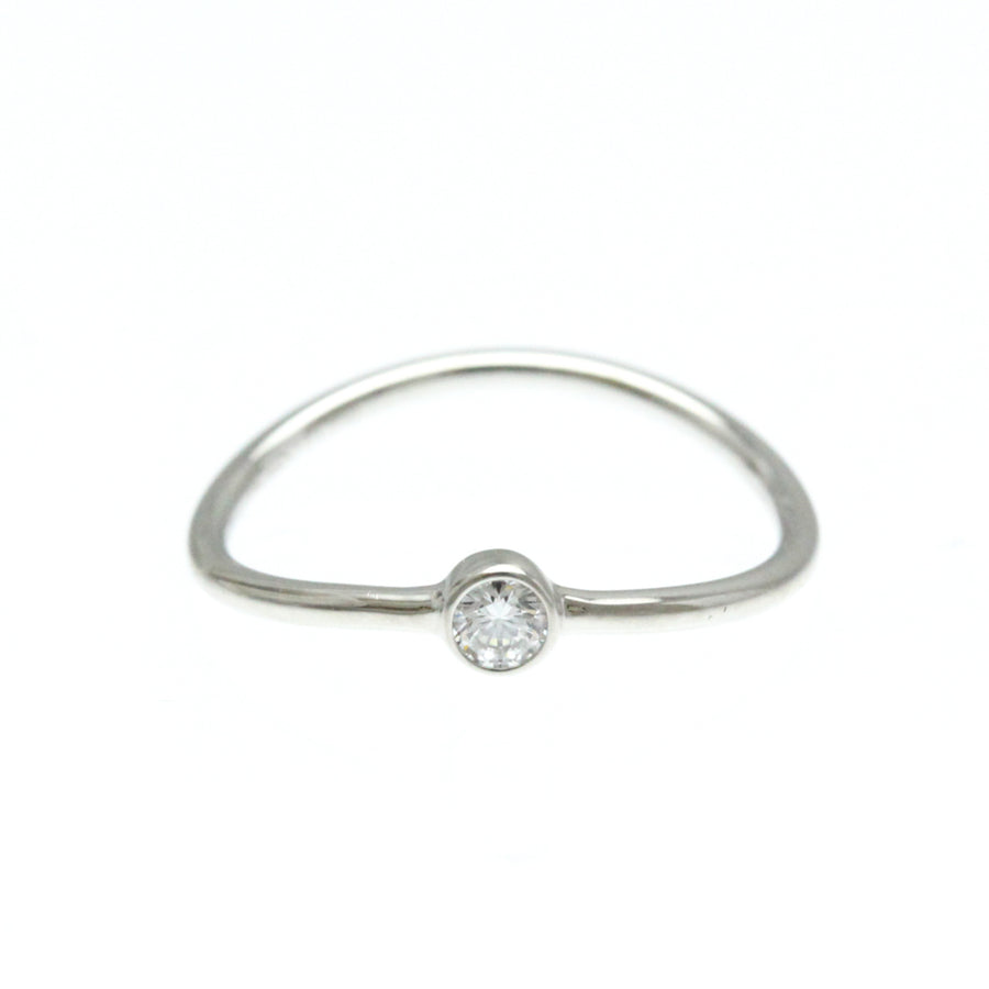 Tiffany & Co. Bezet Single Stone Ring