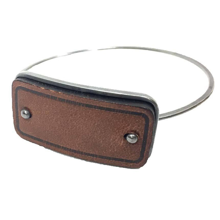 Bottega Veneta Leather Bracelet Brown Cuff