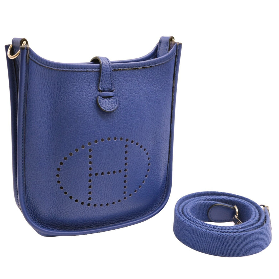 Hermes Mini Herbag Zip Blue Shoulder Bag