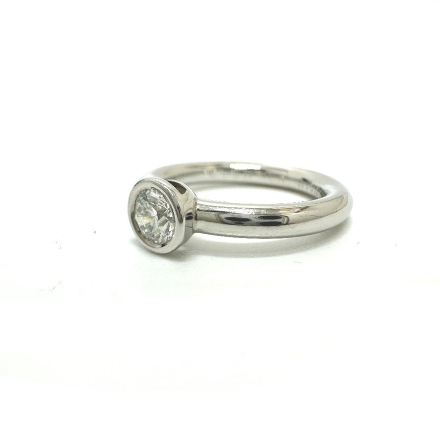 Tiffany & Co. Bezet Round Solitaire Ring