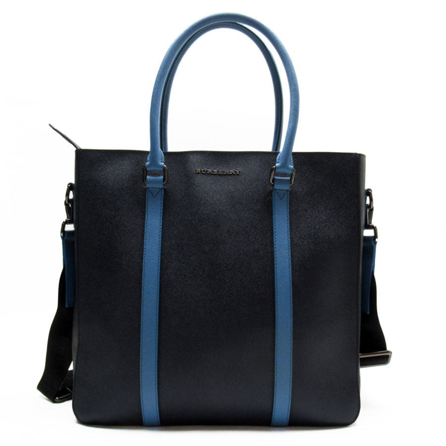 Burberry Leather Tote Two-Tone Style