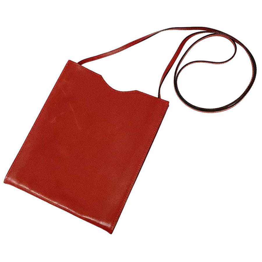 Hermes Red Leather Clutch