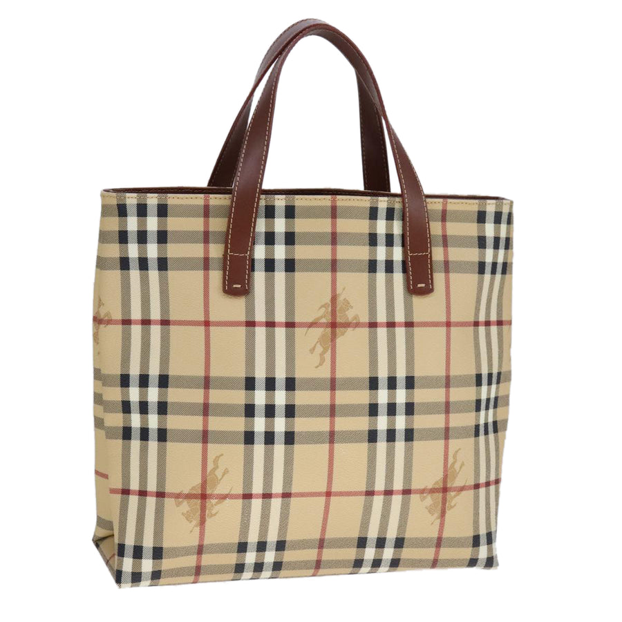 Burberry Beige Equestrian Knight Tote