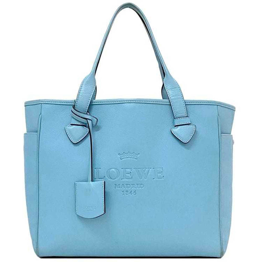 Loewe Heritage Leather Handbag with Clochette and Metal Fittings