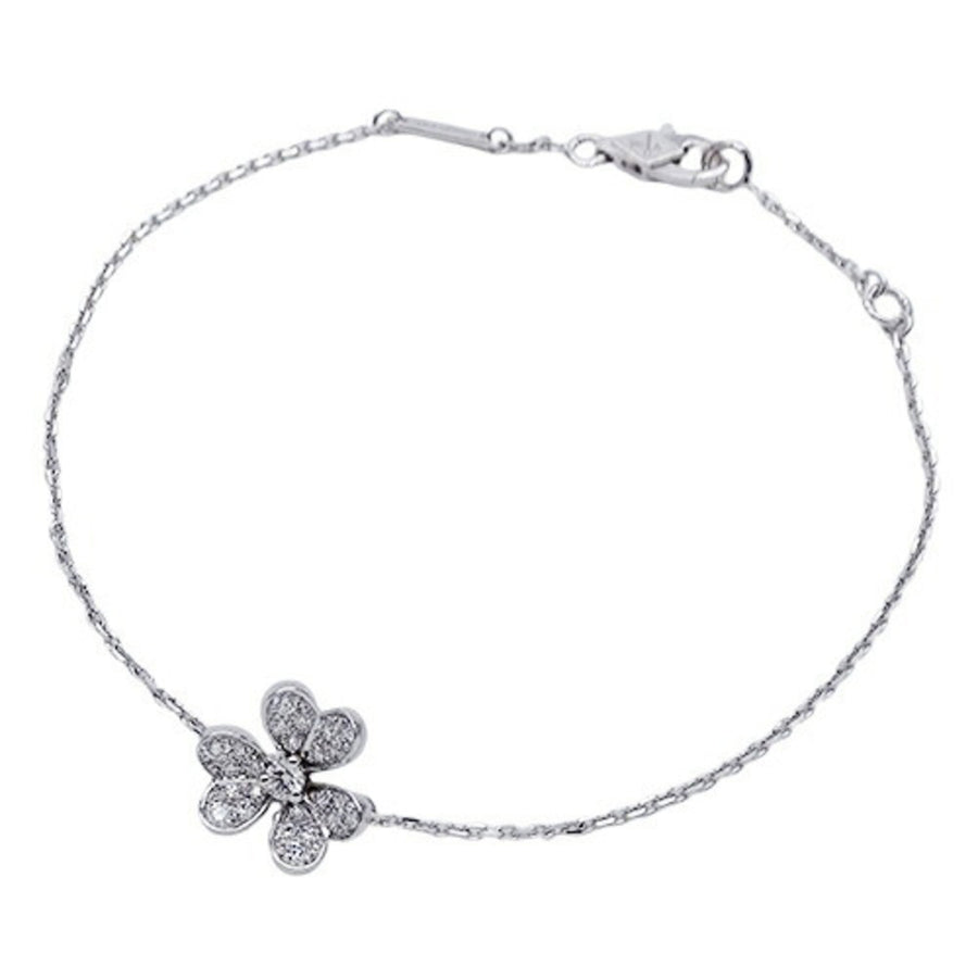 Van Cleef & Arpels White Gold Frivole Bracelet with Box