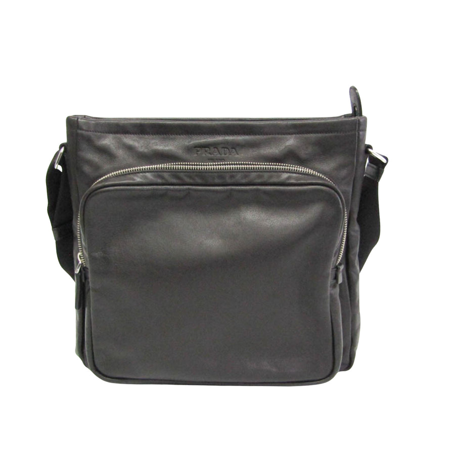 Prada Leather Messenger Bag Crossbody