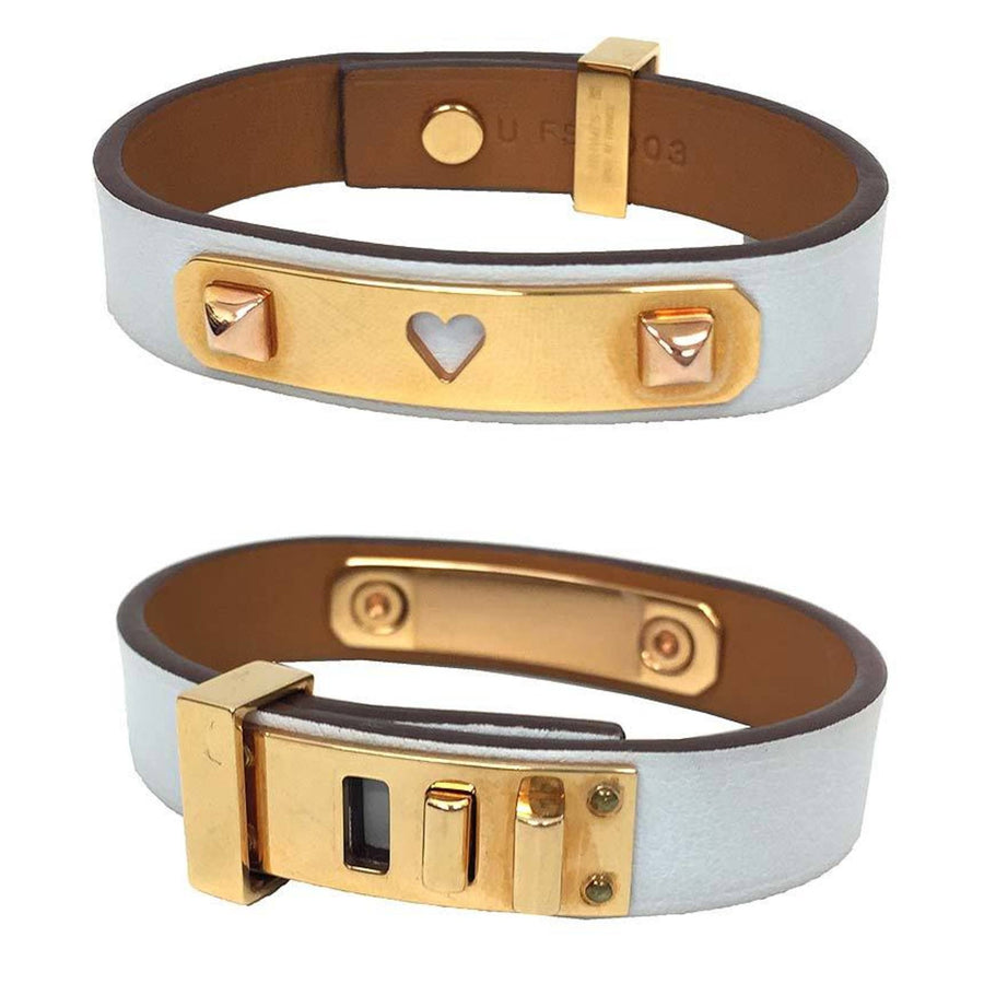 Hermes Leather As de Cœur Bracelet with Box
