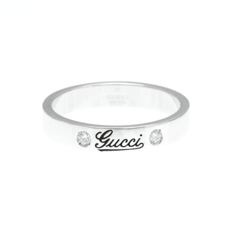 Gucci Diamond ring Script Logo style