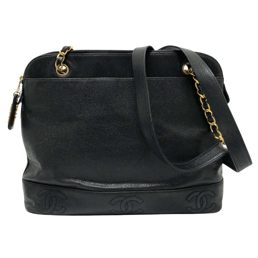 Chanel Triple Coco Leather Tote Bag