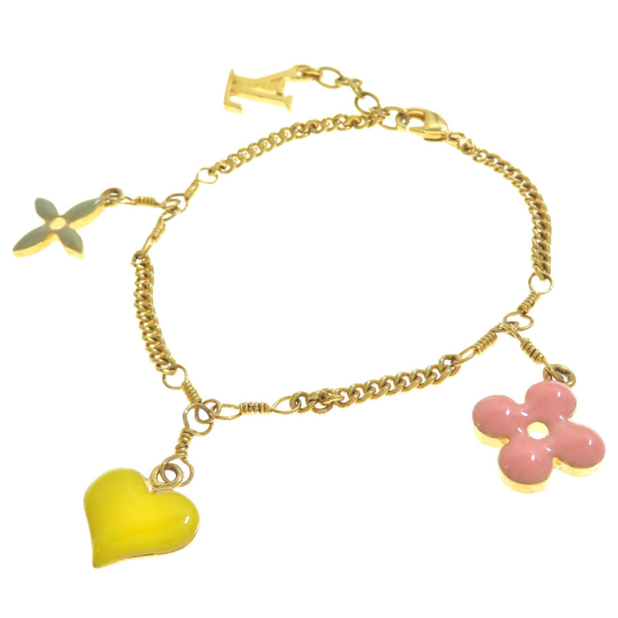 Louis Vuitton Gold Plated Sweet Bracelet with Minor Scratches and Stains
