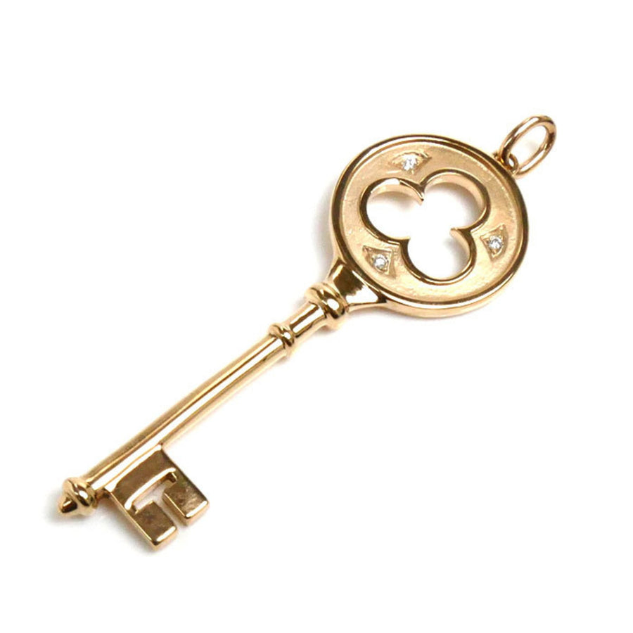 Tiffany & Co. Elegant Rose Gold Key Pendant Necklace