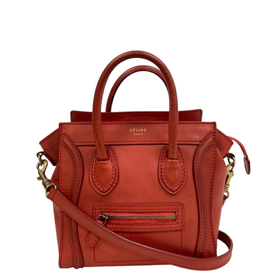 Celine Leather Luggage with Dust Bag and Shoulder Strap