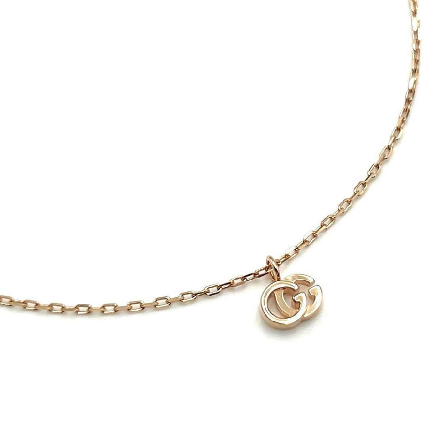Gucci Double G Rose Gold Necklace with Case and Dust Bag